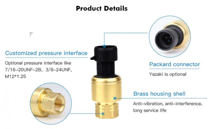 RPT233S 0~20MPa Packard Yazaki 1%FS Sensor Tekanan Keramik untuk Sistem HAVC 0