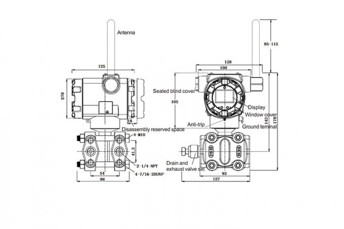 RPT244 GPRS / Lora Wireless Differential Pressure Transmitter 2