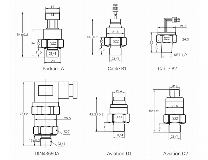 4-20mA Current Output Signal RZP6103B1 High Precision Pressure Transmitter Untuk Pengendalian dan Pemantauan Proses Industri 0