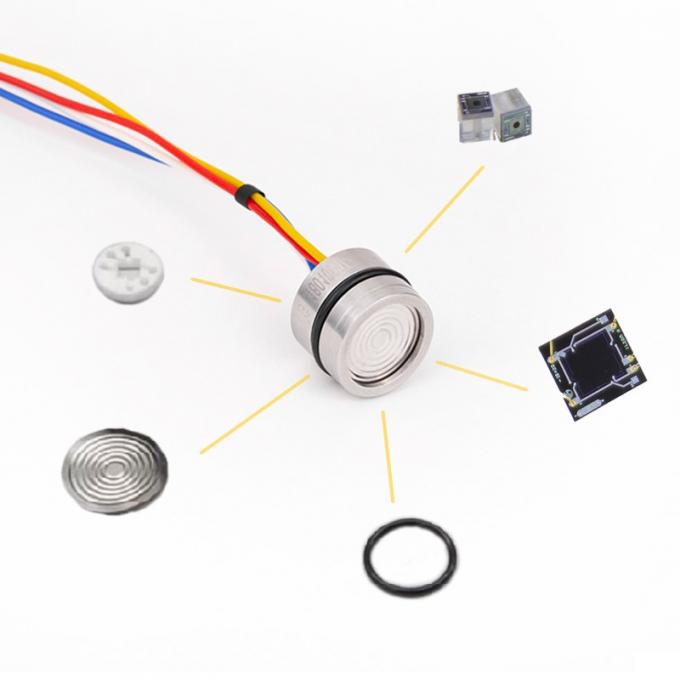 RJ10 OEM Stainless Steel Universal 19mm Piezoresistive Silicon Pressure Sensor untuk Air Air Gas Cairan 1