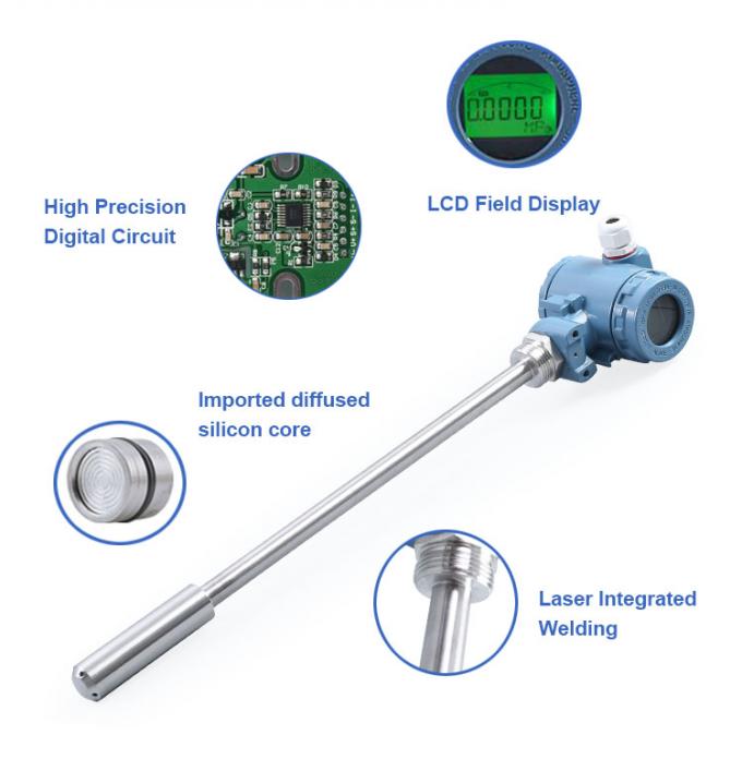 304SS Teori Sensor arus Ballast Air Level Transmitter dan analog 0-5V Submersible Transducer untuk Level Sensing 2